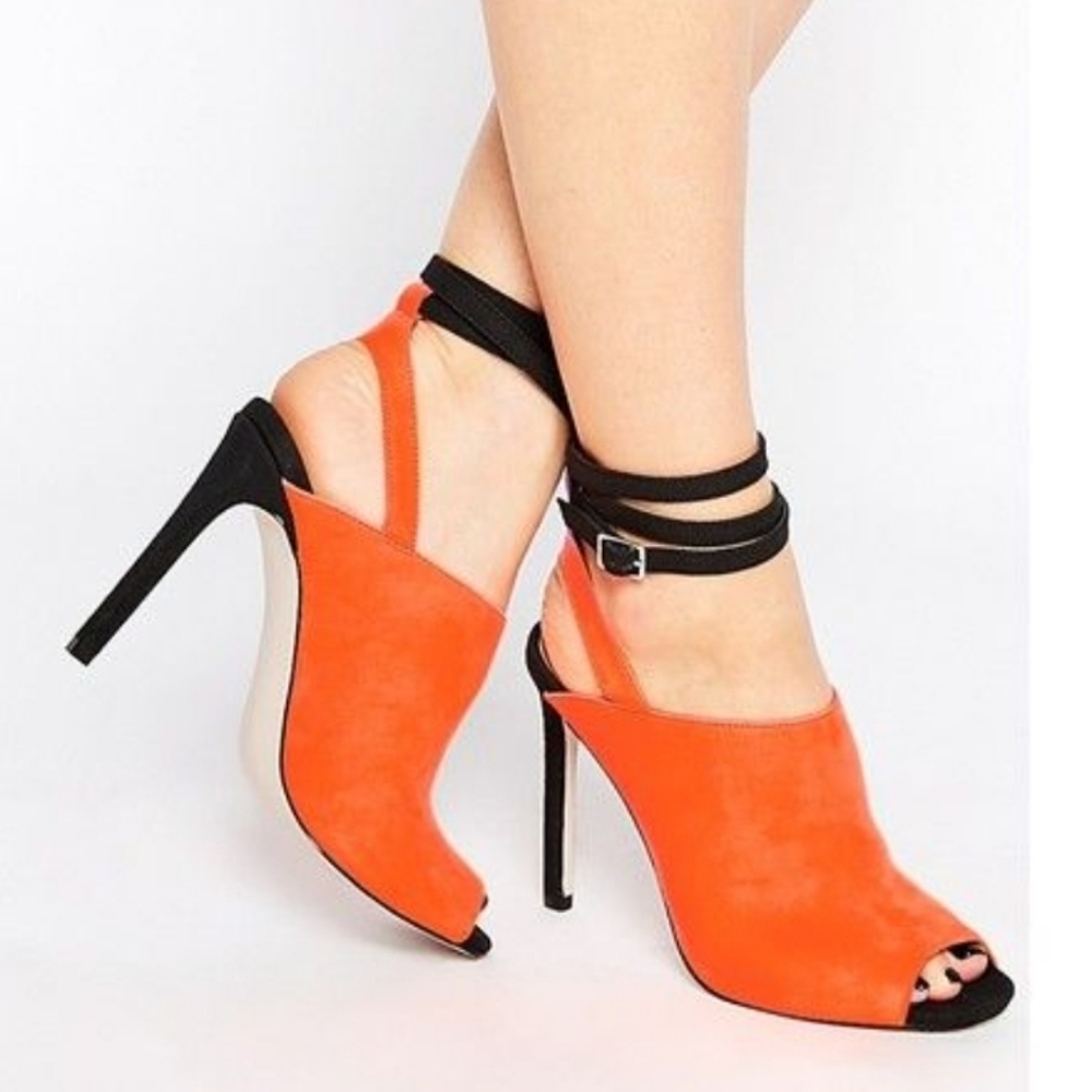 Asos open toe booties